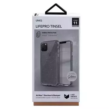 UNIQ-Hülle LifePro Tinsel iPhone 11 Pro schwarz / Dampfrauch