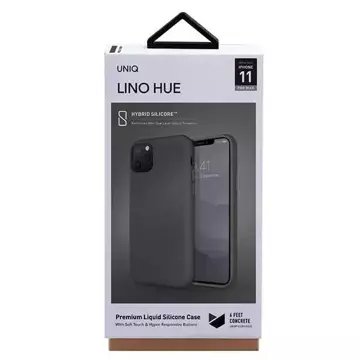 UNIQ Hülle Lino Hue iPhone 11 Pro Max grau / moosgrau