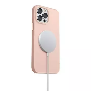 UNIQ-Hülle Lino Hue iPhone 13 Pro / 13 6.1 "Rosa / Blush Pink MagSafe