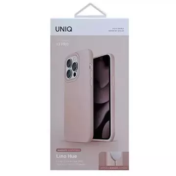 UNIQ-Hülle Lino Hue iPhone 13 Pro / 13 6.1 "Rosa / Blush Pink MagSafe