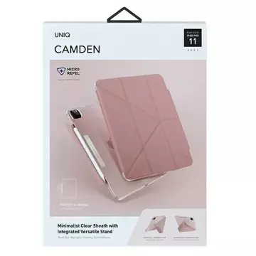 UNIQ-Hülle für Camden iPad Pro 11 "(2021) Pink / Pfingstrosenrosa Antimikrobiell