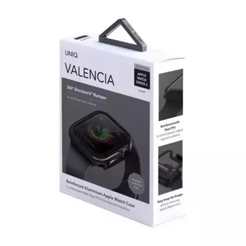 UNIQ Hülle für Valencia Apple Watch Serie 4/5/6 / SE 44mm. grau / gunmetal grau