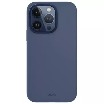 UNIQ Lino Hue Hülle für iPhone 15 Pro 6,1" Magclick Charging Marineblau/Marineblau