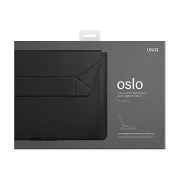 UNIQ Oslo Laptophülle 14" schwarz/mitternachtsschwarz