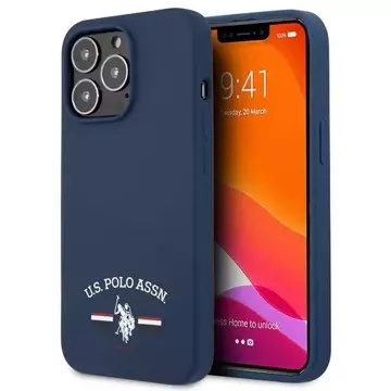 US Polo Silicone Collection iPhone 13 Pro Max 6,7" Handyhülle Marineblau/Marineblau