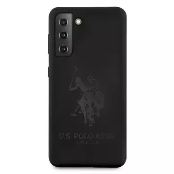 US Polo Silicone On Tone Handyhülle für Samsung Galaxy S21 schwarz/schwarz