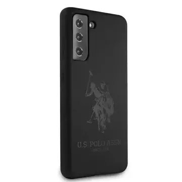 US Polo Silicone On Tone Handyhülle für Samsung Galaxy S21 schwarz/schwarz