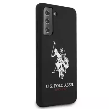 US Polo Silikon Logo Handyhülle für Samsung Galaxy S21 schwarz/schwarz