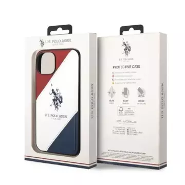 US Polo Tricolor Embossed iPhone 14 Plus 6.7" Handyhülle weiß/weiß