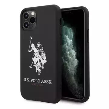 US Polo USHCN65SLHRBK Handyhülle für Apple iPhone 11 Pro Max schwarz/schwarz Silicone Collection