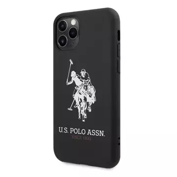 US Polo USHCN65SLHRBK Handyhülle für Apple iPhone 11 Pro Max schwarz/schwarz Silicone Collection