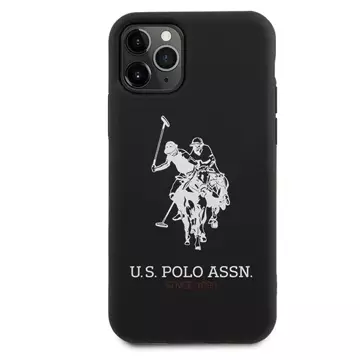 US Polo USHCN65SLHRBK Handyhülle für Apple iPhone 11 Pro Max schwarz/schwarz Silicone Collection