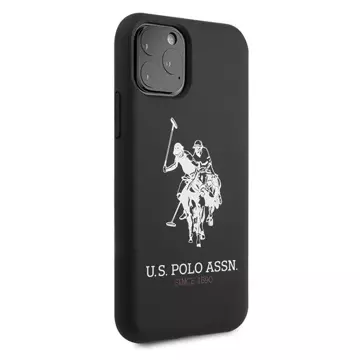 US Polo USHCN65SLHRBK Handyhülle für Apple iPhone 11 Pro Max schwarz/schwarz Silicone Collection