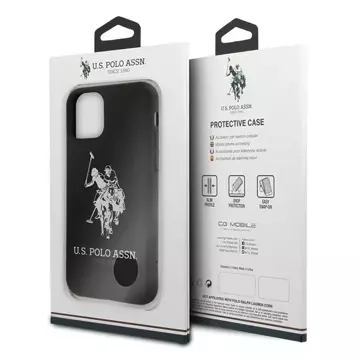 US Polo USHCN65SLHRBK Handyhülle für Apple iPhone 11 Pro Max schwarz/schwarz Silicone Collection