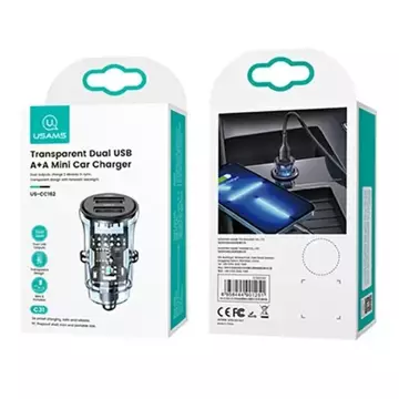 USAMS Autoladegerät C31 3A 2xUSB-A Fast Charge blau/blau CC162CC02 (US-CC162)