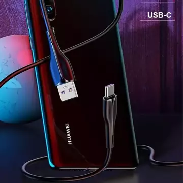 USAMS Kabel U38 USB-C 5A Schnellladung für OPPO/HUAWEI 1m schwarz