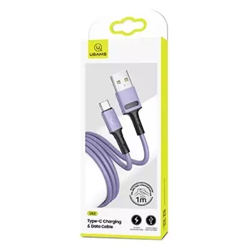 USAMS Kabel U52 USB-C 2A Schnellladung 1 m lila