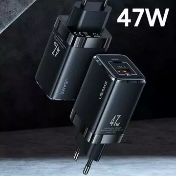 USAMS-Ladung. Netzwerk. T41 USB-C USB GaN 47W PD QC (nur Kopf) Schnellladung weiß/weiß CC137TC02 (US-CC137)