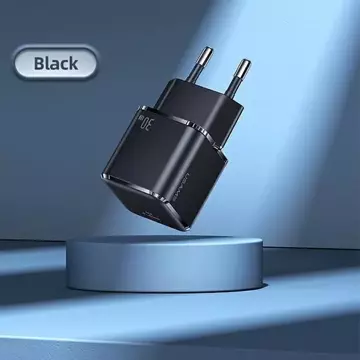 USAMS Wandladegerät 1xUSB-C T45 mini 30W (nur Kopf) PD3.0 Fast Charging schwarz/schwarz CC148TC01 (US-CC148)