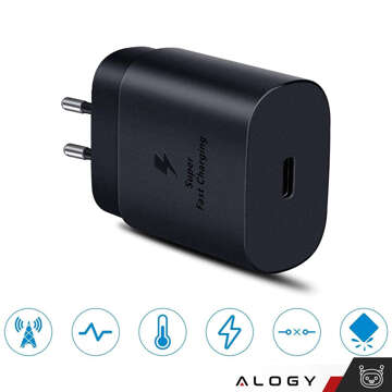 USB-C Typ C PD Premium Wandladegerät schnelles 25W 3A Typ-C Kabel 1M Alogy schwarz