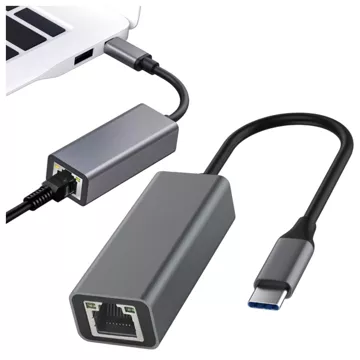 USB-C-auf-Ethernet-Adapter Alogy-Adapter LAN RJ45 GIGABIT 1000 MBPS Schwarz