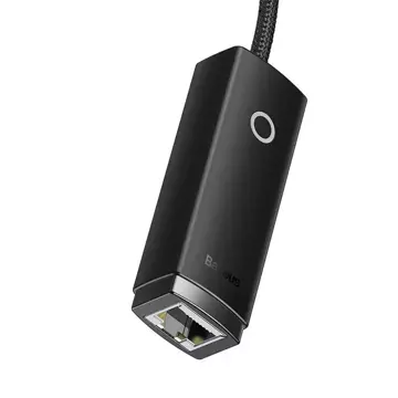 USB-C-zu-RJ45-Netzwerkadapter der Baseus Lite-Serie, 100 Mbit/s (schwarz)