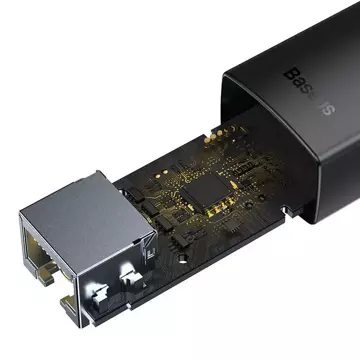 USB-C-zu-RJ45-Netzwerkadapter der Baseus Lite-Serie, 100 Mbit/s (schwarz)