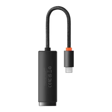 USB-C-zu-RJ45-Netzwerkadapter der Baseus Lite-Serie, 100 Mbit/s (schwarz)