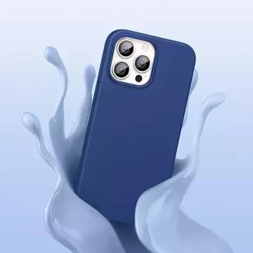 Ugreen Protective Silicone Case gummierte flexible Silikonhülle für iPhone 13 Pro Max blau