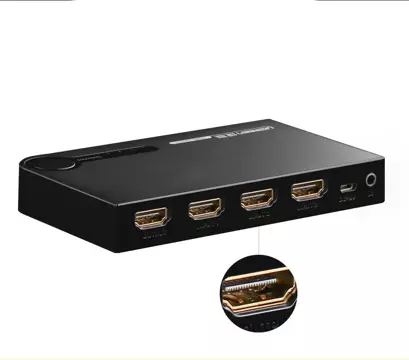 Ugreen Switch Splitter Switch HDMI - 3x HDMI 3D 4K 7,5 Gbps 36 Bit pro Kanal Schwarz (40234)