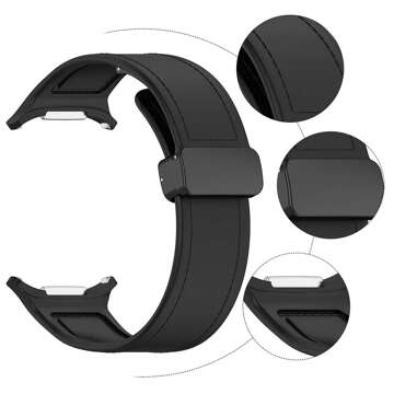 Uhrenarmband Smartwatch-Band für Samsung Galaxy Watch Ultra 47 mm Schwarz