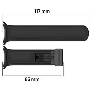 Uhrenarmband Smartwatch-Band für Samsung Galaxy Watch Ultra 47 mm Schwarz und Orange