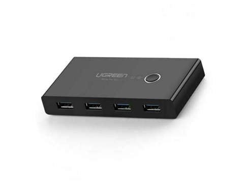 Umschaltbox UGreen HUB KVM USB 2x4 USB 2.0