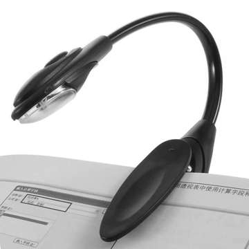 Universelle LED-Lampe mit Leseclip Wireless für Laptop, Bücher, schwarz