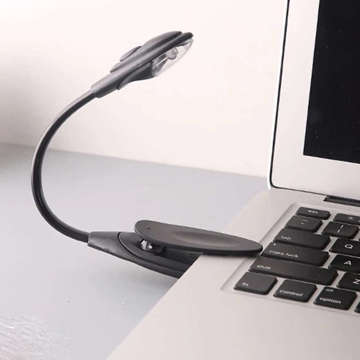 Universelle LED-Lampe mit Leseclip Wireless für Laptop, Bücher, schwarz