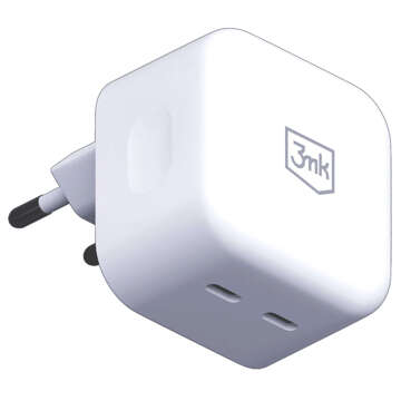 Universelles 90°-Winkelladegerät Zubehör 3mk Hyper Charger PD 35W 2x USB-C Typ C