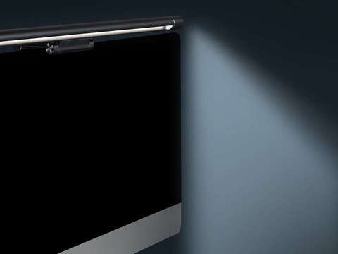 Verstellbare LED-Lampe für den Baseus I-Wok Pro Computermonitor mit schwarzem Clip