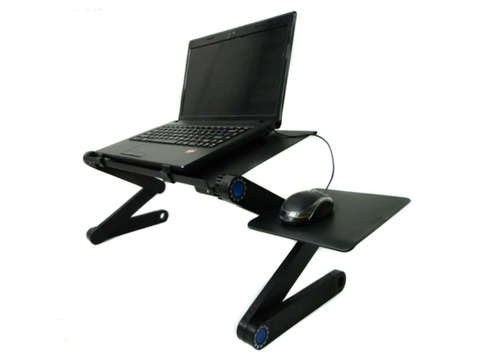 Verstellbarer Aluminium-Klapptisch Alogie-Tisch mit Ventilator für Laptop-PC