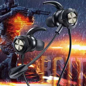 WK Design YB01 Gaming Series In-Ear-Gaming-Kopfhörer 3,5-mm-Mikrofon mit Miniklinke, Schwarz (YB01-black)