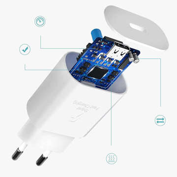 Wandladegerät 3.6A 25W Fast Power Delivery PD USB-C Type-C Single Weiß