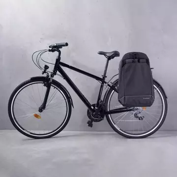 Wozinsky Fahrrad-Kofferraumtasche Fahrradrucksack mit Rahmen 2in1 30l Schwarz (WBB33BK)