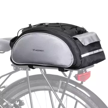 Wozinsky Fahrradträgertasche mit Schultergurt 13l schwarz (WBB1BK)