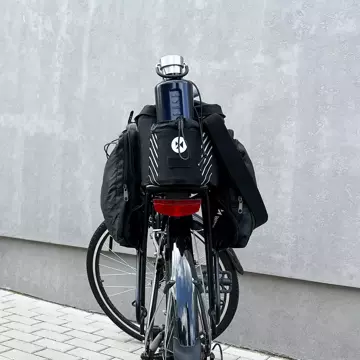 Wozinsky Fahrradträgertasche mit Schultergurt 9l (Regenschutz inklusive) schwarz (WBB22BK)