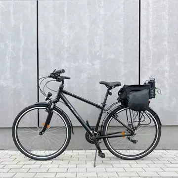 Wozinsky Fahrradträgertasche mit Schultergurt 9l (Regenschutz inklusive) schwarz (WBB22BK)