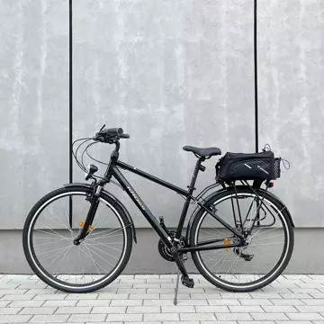 Wozinsky Fahrradträgertasche mit Schultergurt 9l (Regenschutz inklusive) schwarz (WBB22BK)