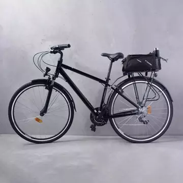 Wozinsky Fahrradträgertasche mit Schultergurt 9l (Regenschutz inklusive) schwarz (WBB22BK)