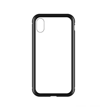 Wozinsky Full Magnetic Case 360 ​​​​Magnetische Hülle Vorder- und Rückseite mit integriertem Glas iPhone 12 Pro Max schwarz und transparent