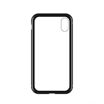 Wozinsky Full Magnetic Case 360 ​​​​Magnetische Hülle Vorder- und Rückseite mit integriertem Glas iPhone 12 Pro Max schwarz und transparent