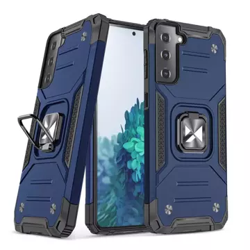 Wozinsky Ring Armor Tough Hybrid Case Magnetic Cover Holder Samsung Galaxy S22 (S22 Plus) Blau