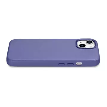 iCarer Case Leder Echtleder Handyhülle für iPhone 14 Plus Helllila (MagSafe-kompatibel)